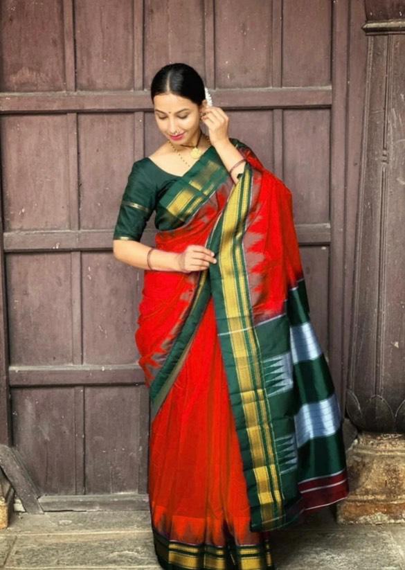 Designer Georgette Party Saree - Front View